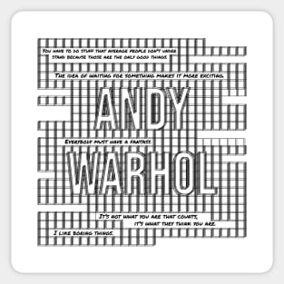 Andy Warhol Quotes Sticker